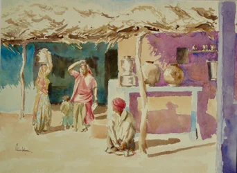 Interior de una aldea brahmán (2)