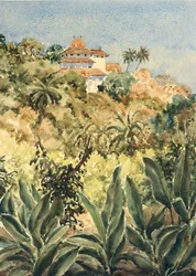 Lankatilaka desde el jardín de pimienta
