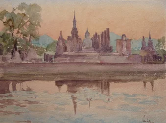 871 Atardecer, Wat Maharthat, Sukhotai