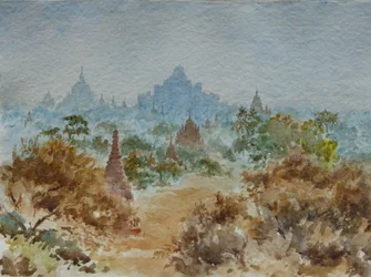 Amanecer en Bagan