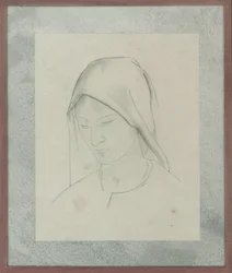 Estudio para el retablo de San Martín, c.1928 (lápiz sobre papel)