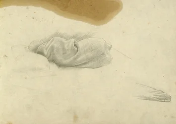 Estudio para mujer dormida para Santissima Trinita, c.1924-30 (lápiz sobre papel)