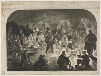 Un vivac fino en el Potomac, 1861
