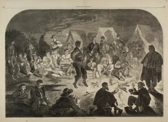 A Bivouac Fire on the Potomac, de Harper