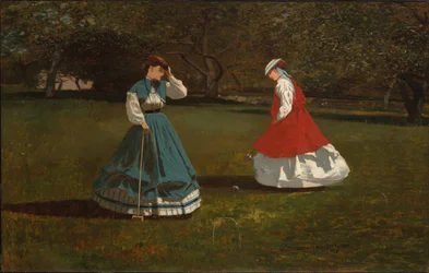 Un partido de cróquet