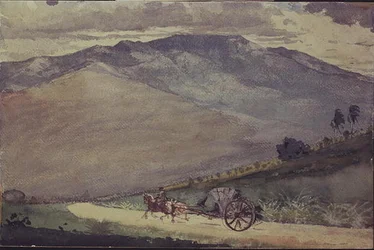 Una Volante en un camino de montaña, Cuba