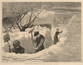 A Winter Morning--Shovelling Out, de Every Saturday, 14 de enero de 1871