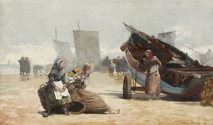 Escena de playa, Cullercoats, 1881