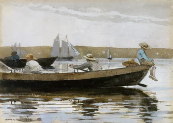Niños en un Dory, 1873