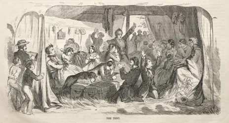 Bocetos de reuniones de campamentos:  La tienda
