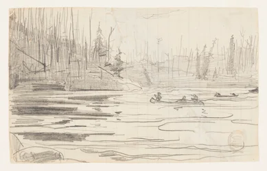 Canoas en un Lago