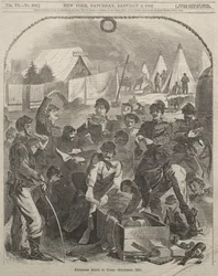 Cajas de Navidad en el campamento - Navidad de 1861