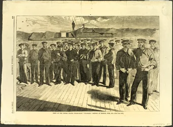 Tripulación de la balandra de vapor "Colorado" de los Estados Unidos, embarcada en Boston en junio de 1861