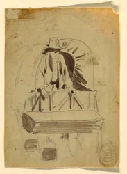 Dibujo, Parte trasera de un carro del ejército, 1862