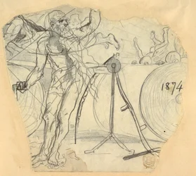 Dibujo, Padre Tiempo, 1874