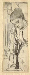 Dibujo, Figura de mujer, 1870-80