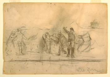 Dibujo, Primer boceto para "El naufragio", 1885-86