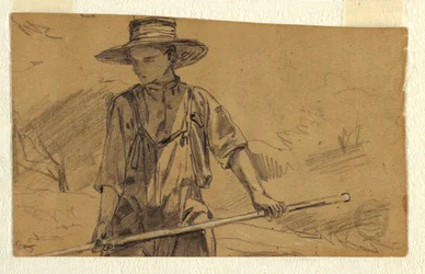 Dibujo, Recogida del heno, hacia 1864