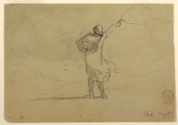Dibujo, "Luz roja", probablemente 1883