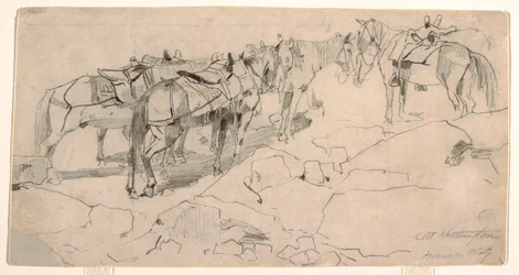 Dibujo, Estudio para "Mount Washington" y "The Summit of Mt. Washington", 1869