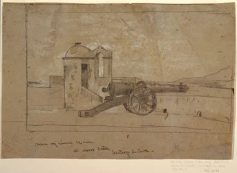 Dibujo, Estudio para "Searchlight, Harbor Entrance, Santiago de Cuba", 1885
