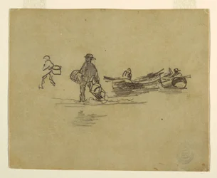 Dibujo, Dos pescadores, Inglaterra, 1881-82