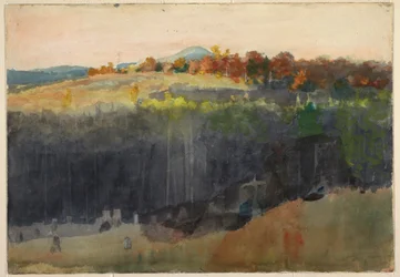Dibujo, Valle y ladera, Adirondacks, 1889-94