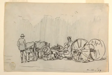 Dibujo, Yunta de bueyes, 1879