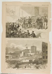 Expulsión de personas negras y abolicionistas del Tremont Temple, Boston, Massachusetts, el 3 de diciembre de 1860