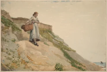 Muchacha llevando una cesta