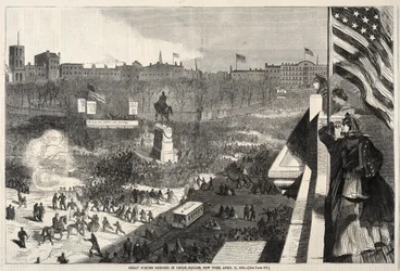 Gran reunión de Sumter en Union Square, Nueva York, 11 de abril de 1863, 1863