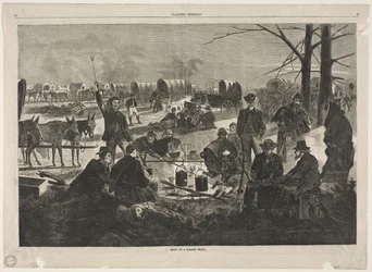 Parada de la caravana de carros