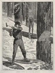 Explotación forestal en invierno, 1871
