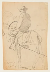 Hombre montando un caballo