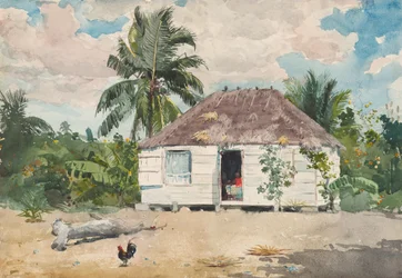 Cabaña nativa en Nassau, 1885