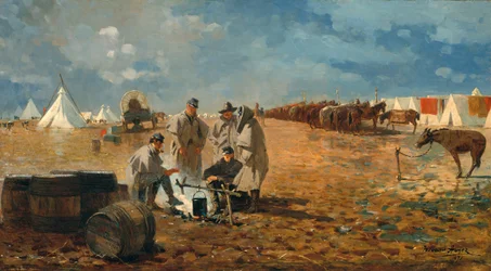 Día lluvioso en el campamento, 1871