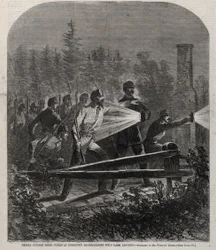 Los rebeldes, fuera de sus fortificaciones en Yorktown, realizan un reconocimiento con linternas apagadas