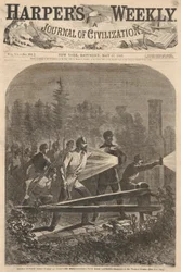 Rebeldes fuera de sus obras en Yorktown Reconocimiento con linternas oscuras, de Harper