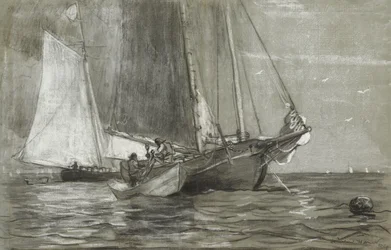 Goleta anclada, 1884