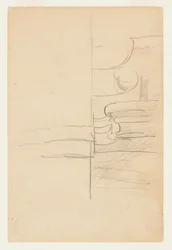 Boceto de detalles de la barandilla de un barco