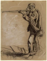 Soldado apuntando [recto]
