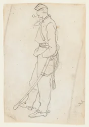 Soldado con espada y pipa