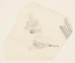 Velero cuadrado en un mar tormentoso
