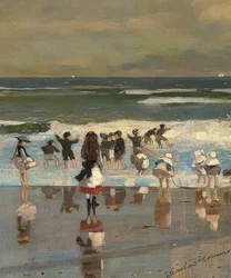 Escena de playa. Hacia 1869