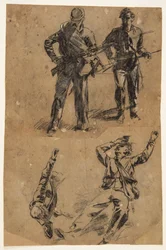 Estudios de soldados