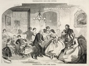 Día de Acción de Gracias - El baile, 1858