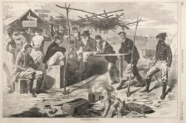 Acción de gracias en el campamento, 1862