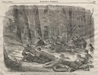El Ejército del Potomac - Nuestro puesto de guardia avanzado en el bosque