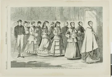 Paseo matutino-Escuela de señoritas por la avenida
