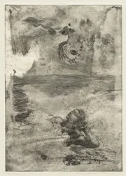 Dos cabezas, estudio después de "Undertow", c.1886, impreso c.1967